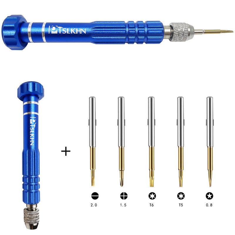 PTSLKHN 5-in-1 Multifunctional Small Screwdriver, PTSLKHN S2 Steel Magnetic Screwdriver Kit for Eyeglass, Sunglasses, Electronics, Cellphone, Jewelry and More - Image 1